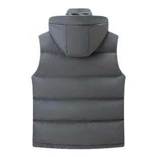 鸭鸭轻暖羽绒马甲男士2024秋冬时尚户外加厚连帽背心马夹坎肩PG