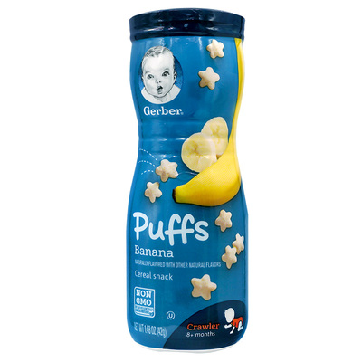 美国进口嘉宝gerber米饼星星泡芙