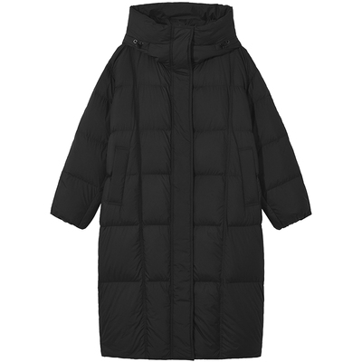 热风2025年女士时尚长款羽绒服