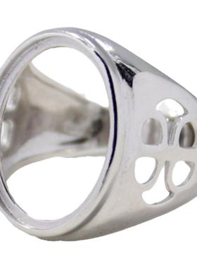 男女款S925纯银玉石镶嵌戒指空托