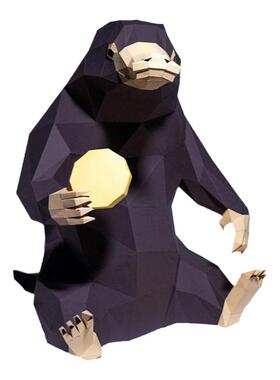 45厘米高 哈利波特嗅嗅简约动物摆件桌面酒柜装饰纸艺原创纸模型