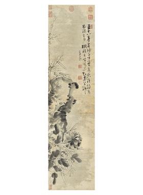 徐渭水墨牡丹国画微喷复制