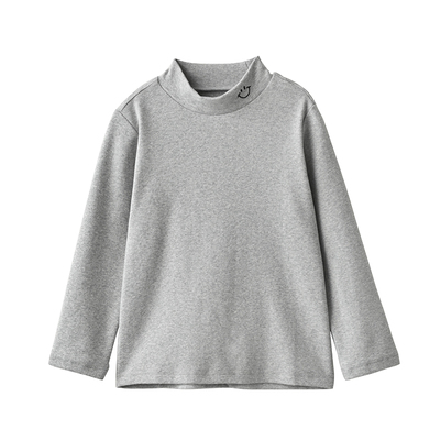 儿童棉磨毛打底衫半高领保暖长袖