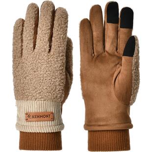 卡蒙骑行手套女冬麂皮绒仿羊羔绒保暖运动滑雪手套可触屏防滑耐磨