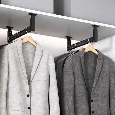 U型吊装挂衣杆衣柜内竖向吊衣通窄柜子正挂衣服杆子浅柜悬吊衣杆