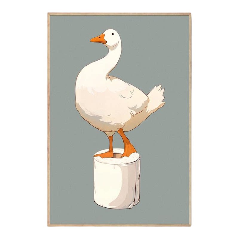 toilet print厕所卫生间洗手间装饰画有框画壁画墙画版画复古怀旧