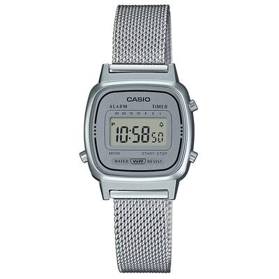 卡西欧女士小方块小银表casio手表运动小金表女表LA670WEM-7D