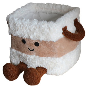 毛绒桌面可爱收纳家居收纳盒杂物收纳篮零食小方盒卡通袜子收纳筐