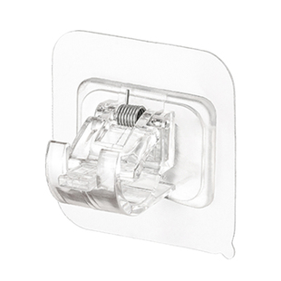 帘杆挂钩窗帘杆夹固定器免打孔粘贴式支架夹子横杆门帘伸缩杆粘钩