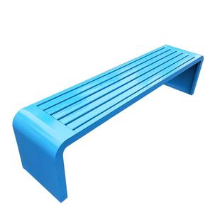 户外长椅公园长凳广场铁艺公园椅休息靠背长条凳彩色庭院休闲椅子