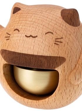 入户进门装饰摆件实木门铃