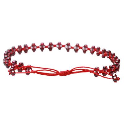 本命年手工编制红绳脚绳脚链