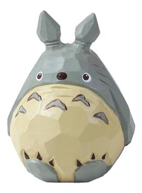 木雕龙猫摆件日系高级感可爱礼物