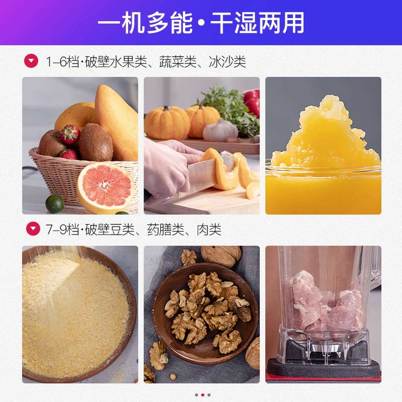 打浆打碎破碎粉碎机家用小型研磨机超细多功能打粉磨粉机干湿两用