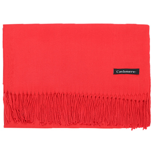 大红色中国红围巾年会定制logo印字寿开业刺绣女冬回娘家同学聚会