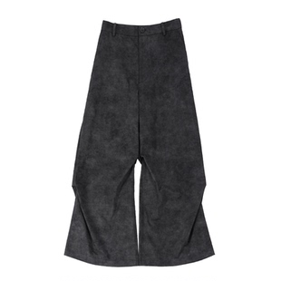 无感官&浮游野人「染喇」原创小众复古阔腿裤做旧休闲三色微喇裤