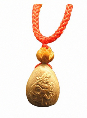 桃木生肖属龙吊坠木质龙宝宝项链