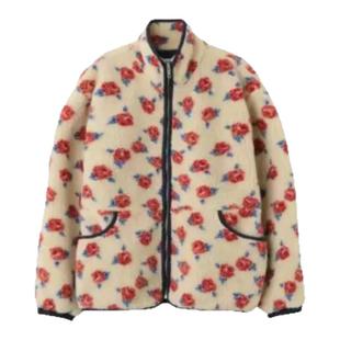 【现货】Rouje Life复古玫瑰花羊羔毛休闲宽松保暖加厚冬装外套女