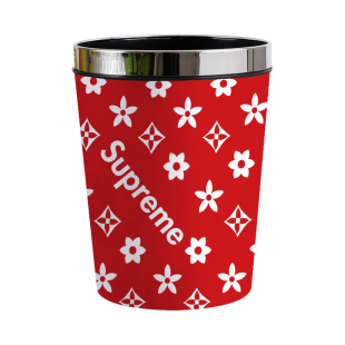 商用KTV酒吧压圈垃圾桶创意个性潮流轻奢收纳桶家用客厅红色纸篓