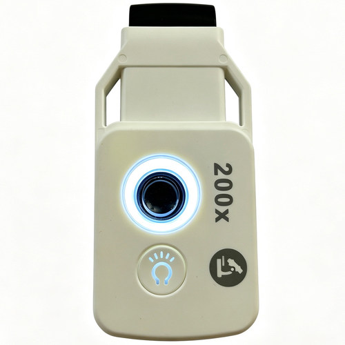 200倍高清手机迷你显微镜数码带补光灯古玩鉴定工具便携放大镜
