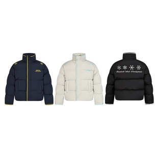 VIGB 原创国潮美式高街雪花刺绣连帽棉衣男女冬季情侣加厚外套潮