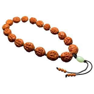 核雕18罗汉橄榄核手串男款十八罗汉手持文玩长串精雕雕刻男士脖挂