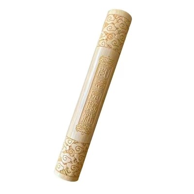 红皮实心竹 雕刻玉竹手把件竹雕文玩把玩文玩打磨送保养油竹子