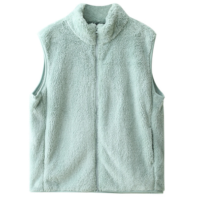 长毛珊瑚绒保暖休闲马甲上衣