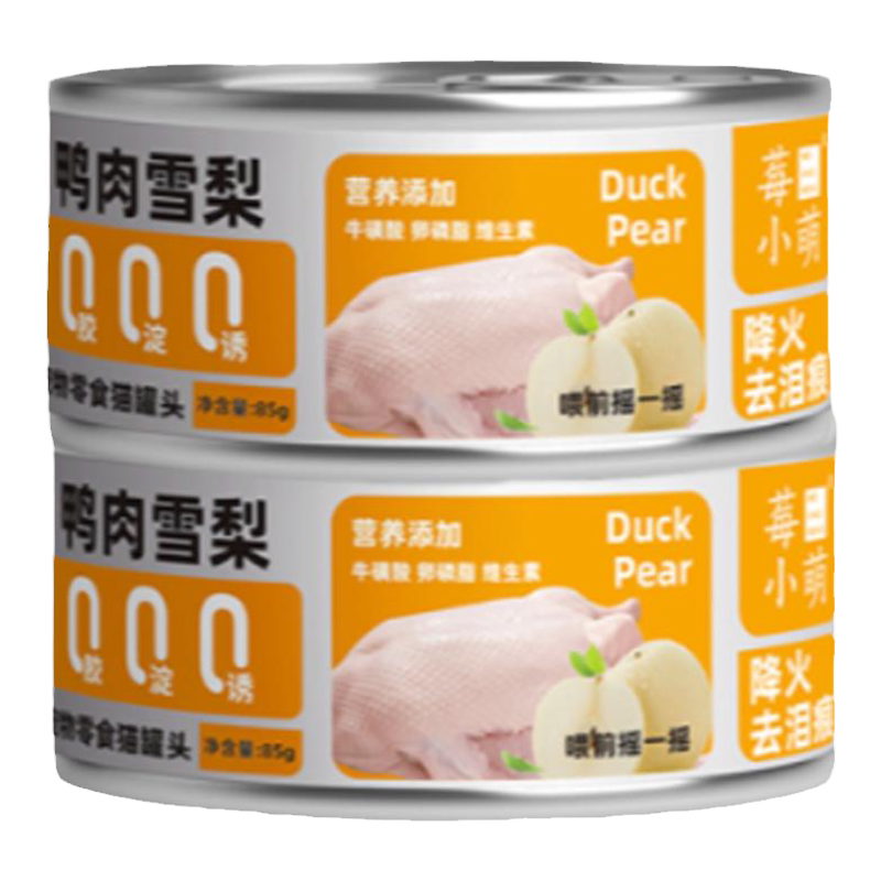 莓小萌鸭肉梨猫罐头全价主食罐猫咪罐头含牛磺酸营养湿粮成幼猫粮
