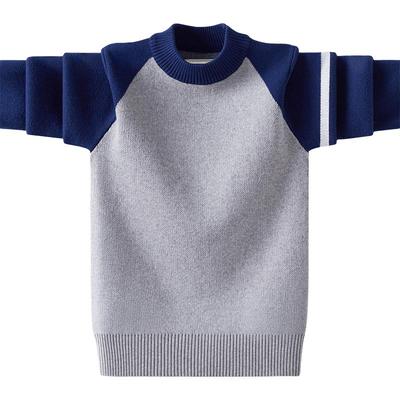 男童毛衣秋冬纯棉加绒加厚