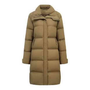 鸭鸭羽绒服女中长款2025冬季新款韩版休闲宽松官方旗舰店加厚外套