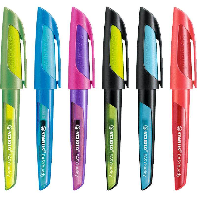 stabilo思笔乐德国热可擦钢笔小学生专用三四年级EF标准型铱金笔尖0.38mm墨胆更换不脏手矫正握笔姿势不累手