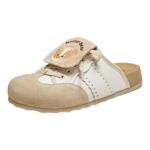 TATA他她黄油小熊联名厚底勃肯鞋女外穿包头拖鞋2025夏新4SZ01BH5