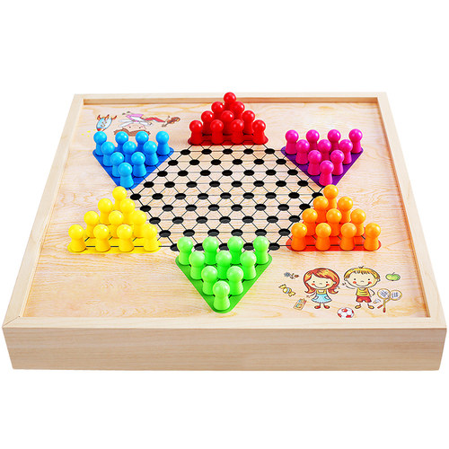 飞行棋斗兽棋儿童棋类益智玩具蛇棋跳跳棋五子棋二合一多功能棋盘