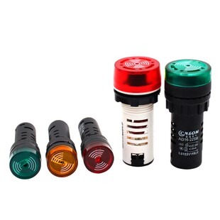 闪光蜂鸣器报警器ad16-22sm带灯12v24v36v110v220v断续声光报警器