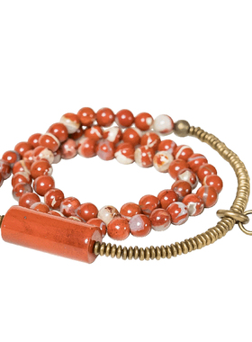 非鱼之家原创设计红石多圈手串