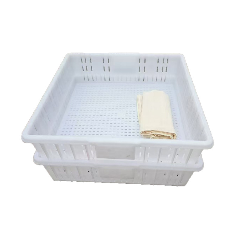 做老豆腐叠压塑料筐套装带布