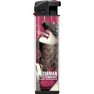 诺曼贵族气体打火机男可充气塑料创意防风直冲火个性网红抖音火机