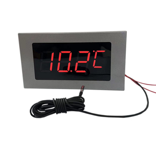 畜牧养殖大棚洗浴水温温度计大屏数字温度计防水传感器温度显示器