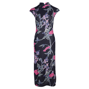 贝蒂拉丁舞蹈服练功服2025新款拉丁舞服成人衣服复古印花旗袍BD70