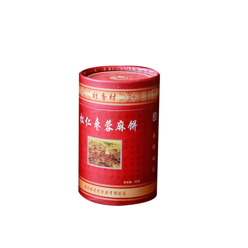 苏州特产桂香村松仁枣蓉麻饼300g桶装手工传统苏式糕点芝麻饼