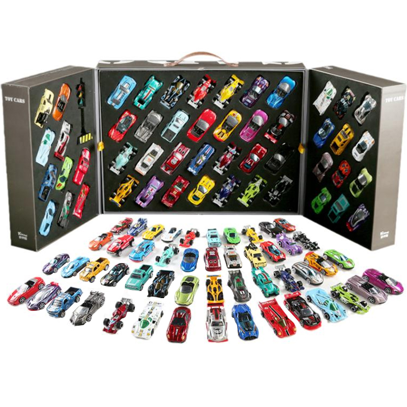 凯卡西50辆合金小汽车2收藏模型5仿真4男孩玩具3岁儿童礼物大礼盒
