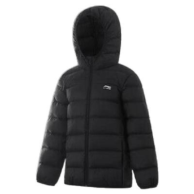 李宁男女童羽绒服连帽款时尚保暖