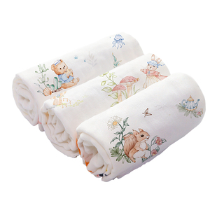 儿童毛巾纱布洗脸巾纯棉新生长方形宝宝婴儿六层6层a类棉纱全棉A