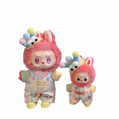 labubu娃衣10cm套装多巴胺衣服