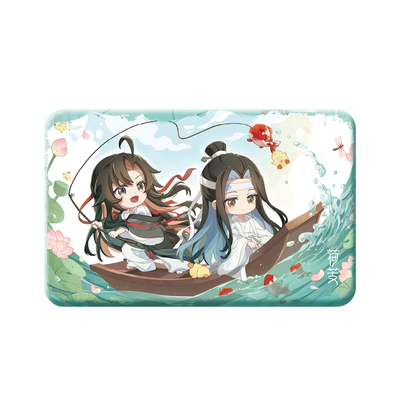 《魔道祖师》动画 禅意·荷芰系列魏无羡蓝忘机色纸吧唧相卡礼物