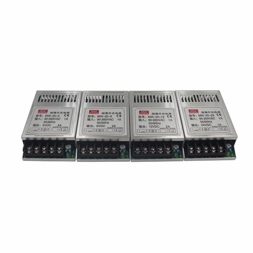 明伟开关电源 5V4A 12V2A 24V1A 20W超薄型开关电源宽压输入变压
