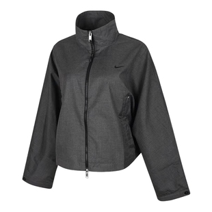 NIKE耐克女子外套2026春季新款刺绣小标立领梭织夹克IF5452-010
