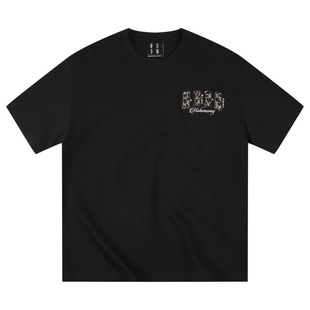 MEDM 果冻空气棉双层皮小四字休闲圆领短袖街头百搭宽松情侣T恤夏