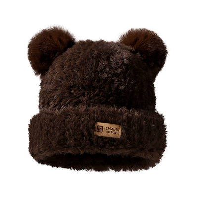 15MINS可爱毛绒加厚保暖帽子女